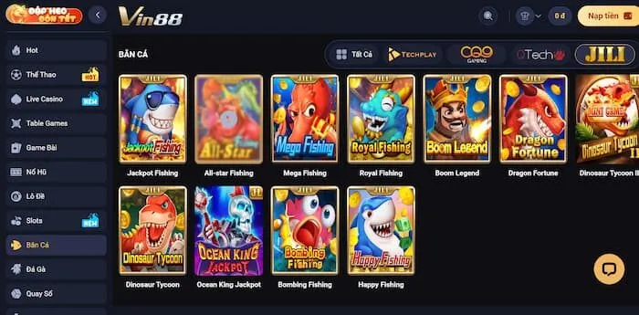 Thông tin chi tiết về cổng game bắn cá Vin88